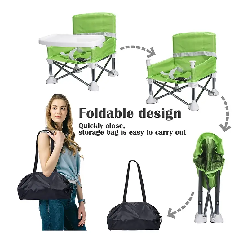 Baby Furniture Supplies Booster Seat Dining Chair Portable Travel Folding Kids With Feeding Chair Outdoor Beach Seat