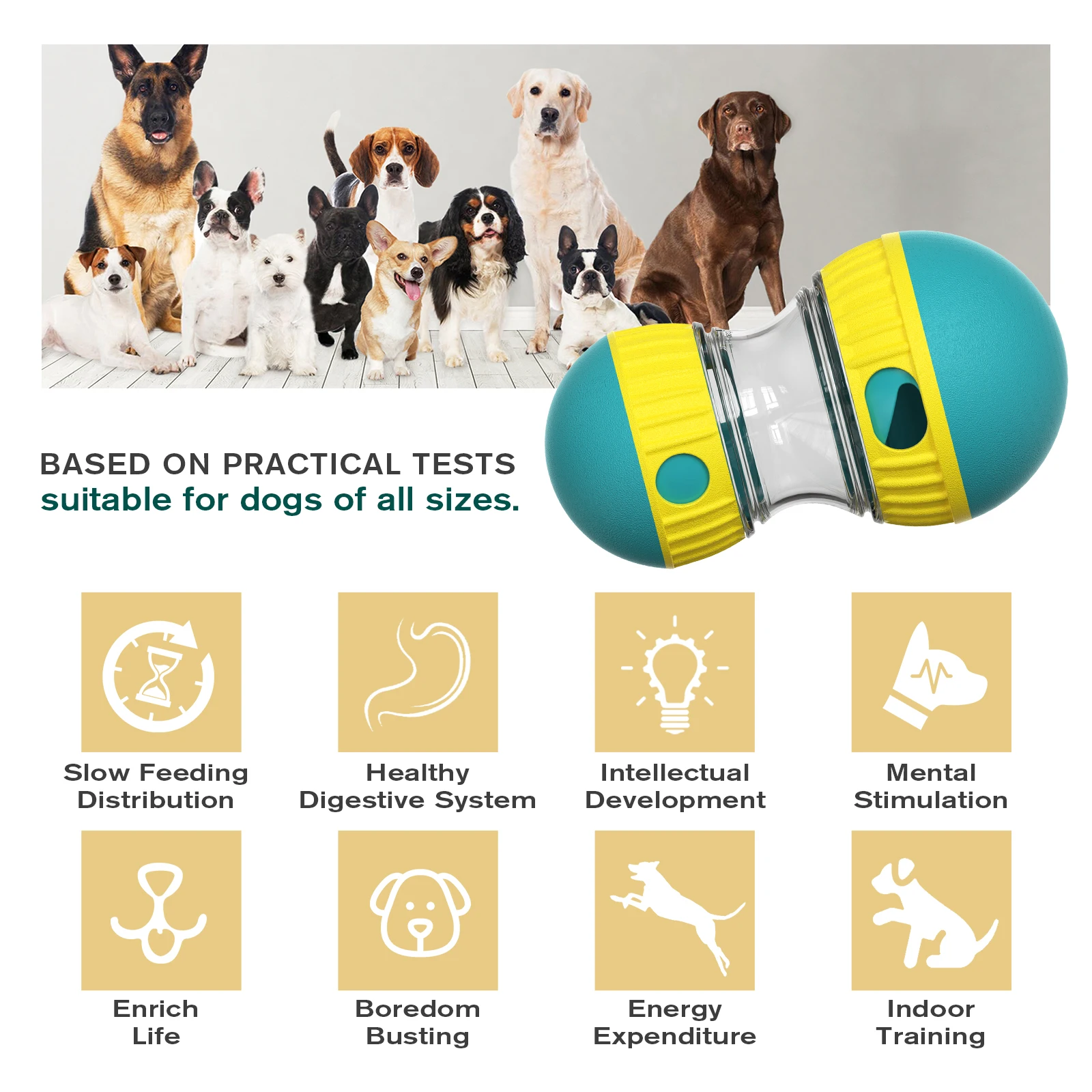 Dog Toys Increase Intelligence Elliptical Track Rolling Ball Leaky Food Develop Good Habits Sturdy Durable Interactive Pet Toys