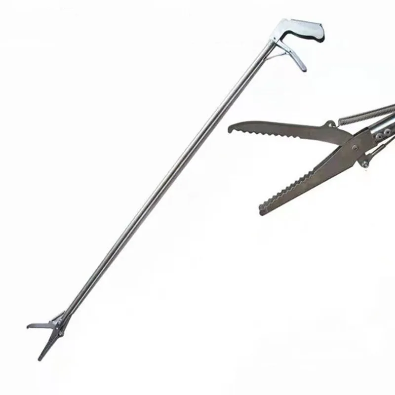 Extended Snake Hook Pliers To Catch Loach Crab Clips Rubbish Clip Snake Trap Stainless Steel Straight Mouth Eel Clip Extended Snake Hook Pliers To Catch Loach Crab Clips Rubbish Clip Snake Trap Stainless Steel Straight Mouth Eel Clip