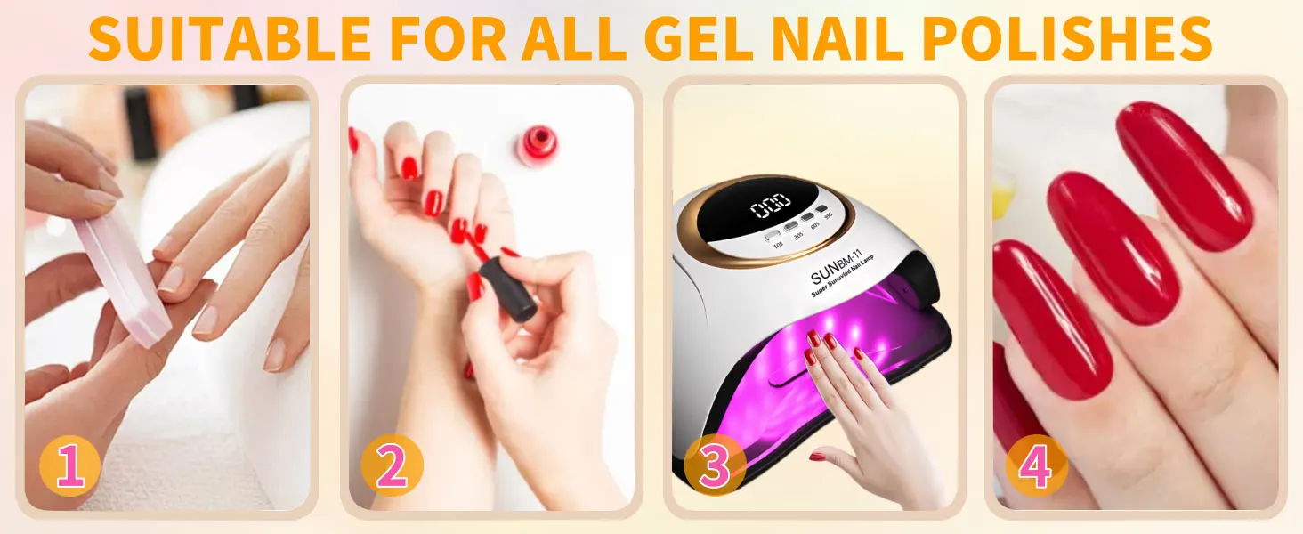 Professional UV LED Nail Lamp for Nails Gel Polish Fast Curing Dryer Drying Light Lamps with 45 LEDs 4 Timer Setting