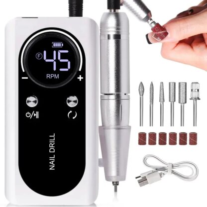 מכשיר מקצועי לניקוי ושיוף ציפורניים 45000RPM