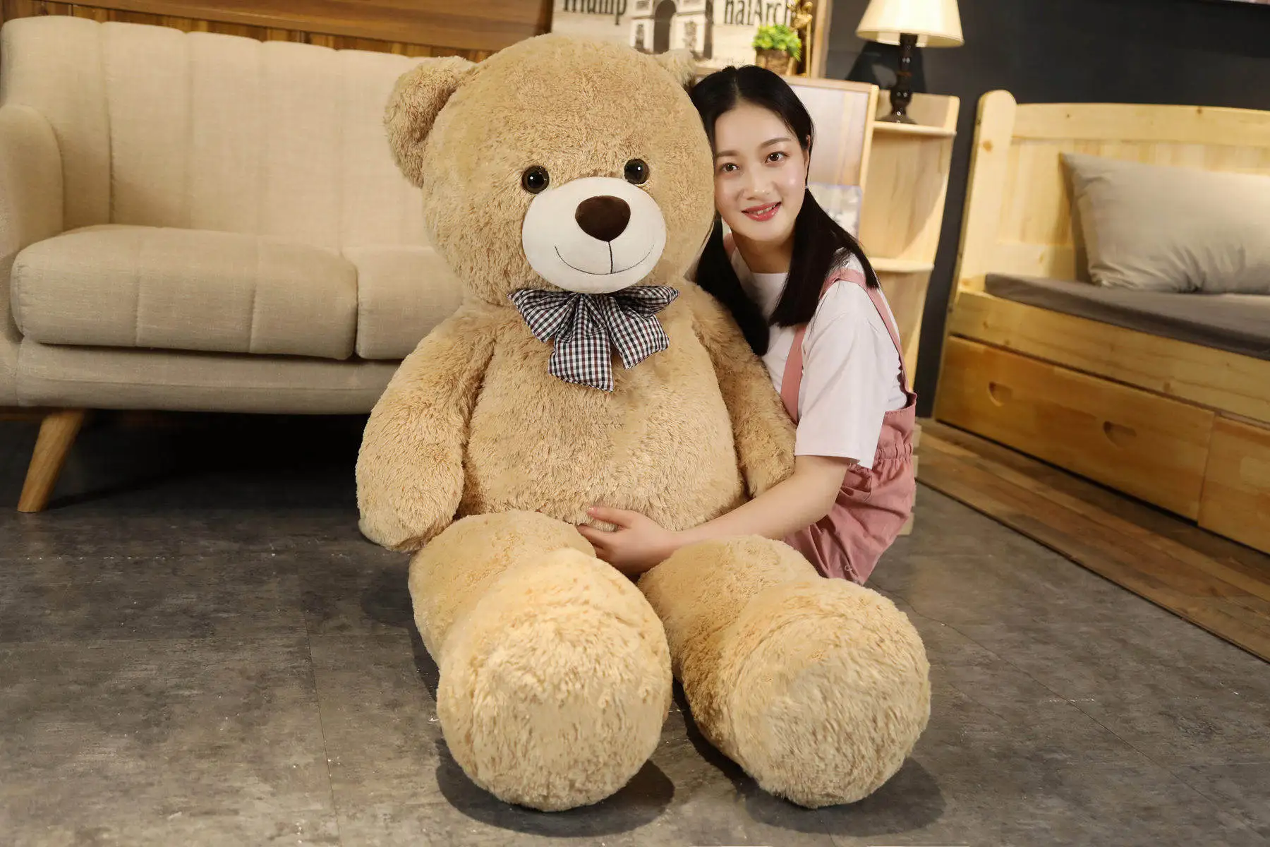 Giant 105cm Soft Teddy Bear Plush Toys White&Pink&Brown Bear Super Big Hugging Pillow Animal Cushion Children Birthday Gift Giant 105cm Soft Teddy Bear Plush Toys White&Pink&Brown Bear Super Big Hugging Pillow Animal Cushion Children Birthday Gift