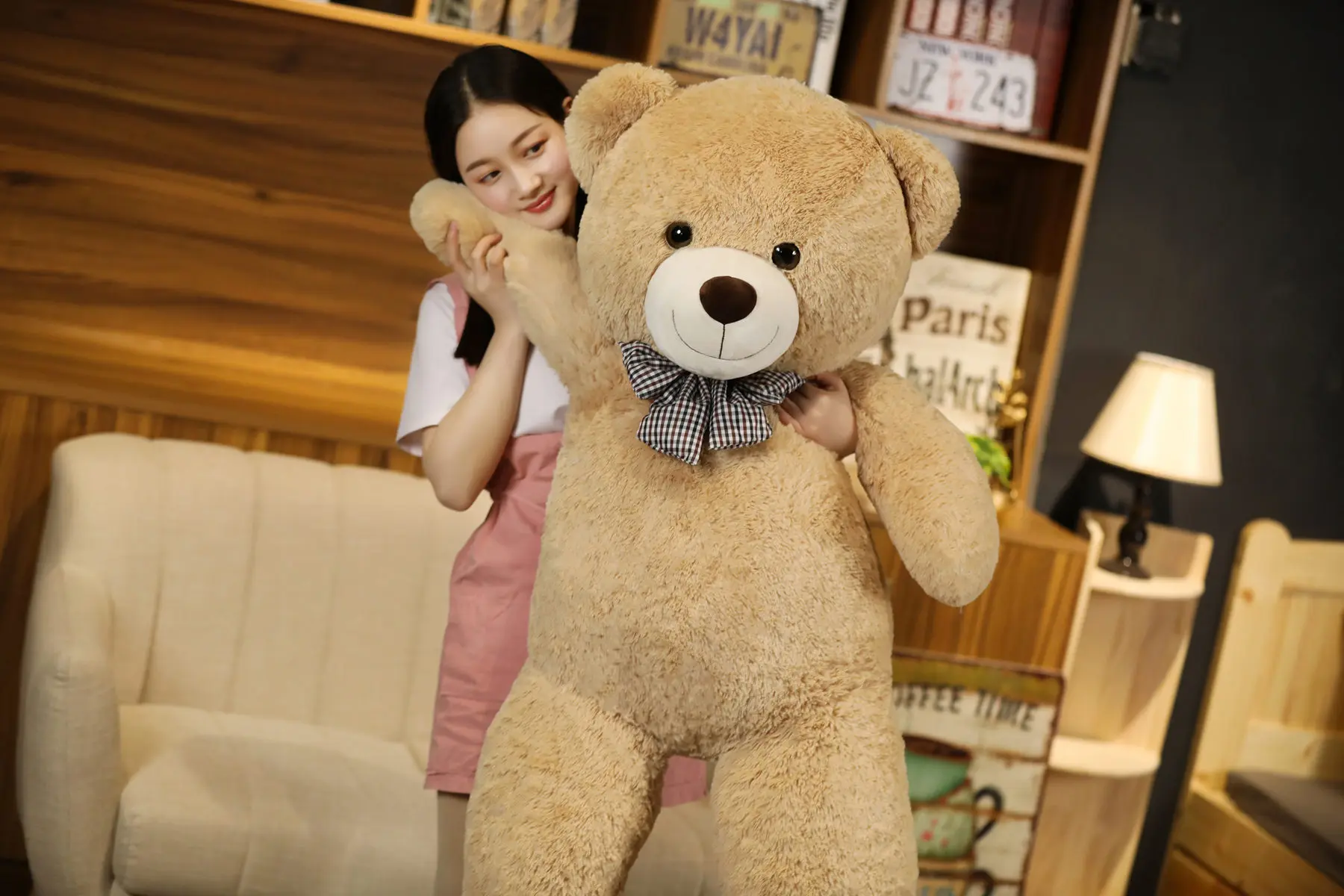 Giant 105cm Soft Teddy Bear Plush Toys White&Pink&Brown Bear Super Big Hugging Pillow Animal Cushion Children Birthday Gift Giant 105cm Soft Teddy Bear Plush Toys White&Pink&Brown Bear Super Big Hugging Pillow Animal Cushion Children Birthday Gift