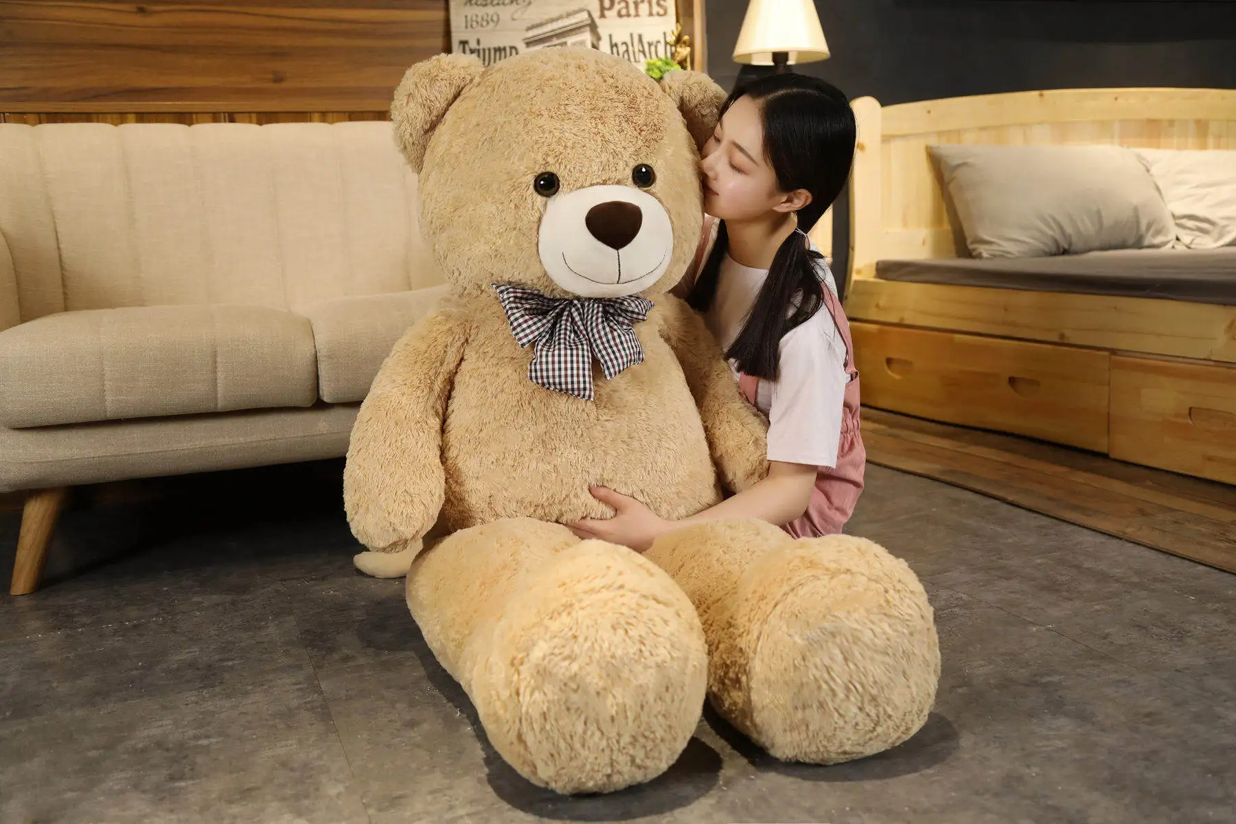 Giant 105cm Soft Teddy Bear Plush Toys White&Pink&Brown Bear Super Big Hugging Pillow Animal Cushion Children Birthday Gift Giant 105cm Soft Teddy Bear Plush Toys White&Pink&Brown Bear Super Big Hugging Pillow Animal Cushion Children Birthday Gift