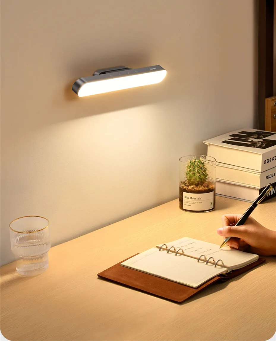 Baseus Night Light Hanging Magnetic LED Table Lamp Stepless Dimming Desk Lamp Rechargeable For Cabinet Bedroom Kitchen Light Baseus Night Light Hanging Magnetic LED Table Lamp Stepless Dimming Desk Lamp Rechargeable For Cabinet Bedroom Kitchen Light
