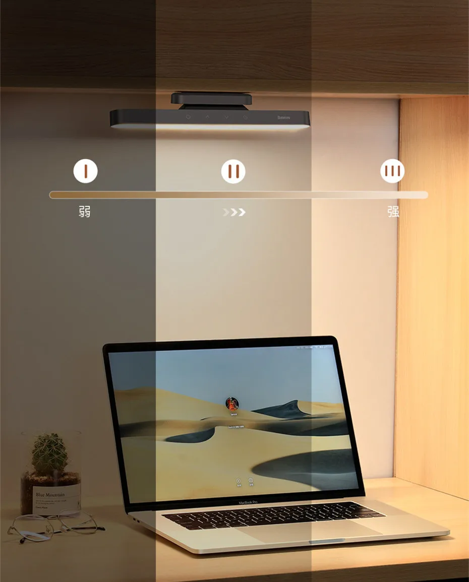 Baseus Night Light Hanging Magnetic LED Table Lamp Stepless Dimming Desk Lamp Rechargeable For Cabinet Bedroom Kitchen Light Baseus Night Light Hanging Magnetic LED Table Lamp Stepless Dimming Desk Lamp Rechargeable For Cabinet Bedroom Kitchen Light