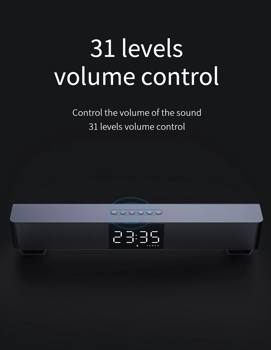 mifa Soundbar K3 Bluetooth Speaker 2 Stereo Sound Big Digital Display Wireless Bluetooth 5.0 Support TWS