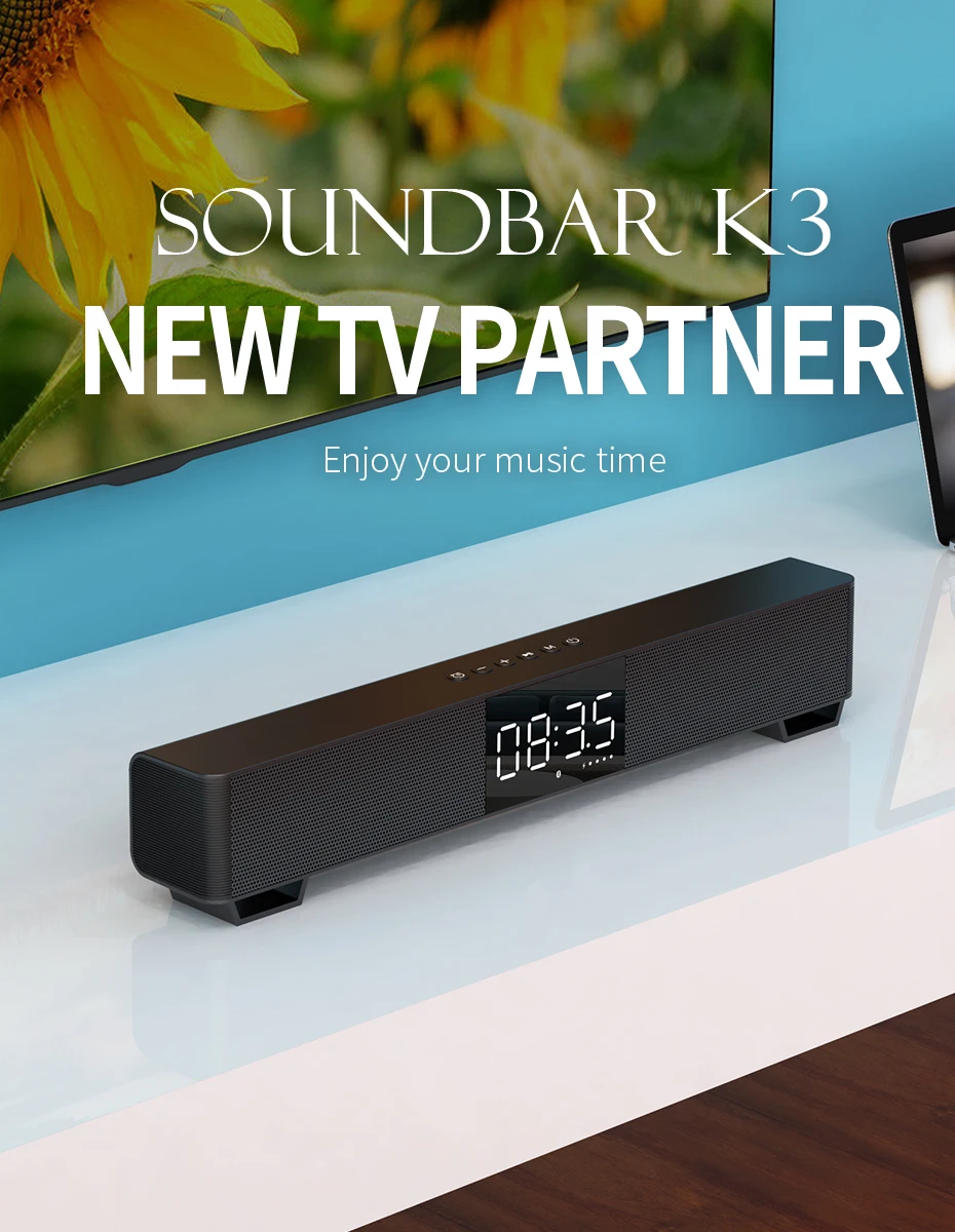mifa Soundbar K3 Bluetooth Speaker 2 Stereo Sound Big Digital Display Wireless Bluetooth 5.0 Support TWS