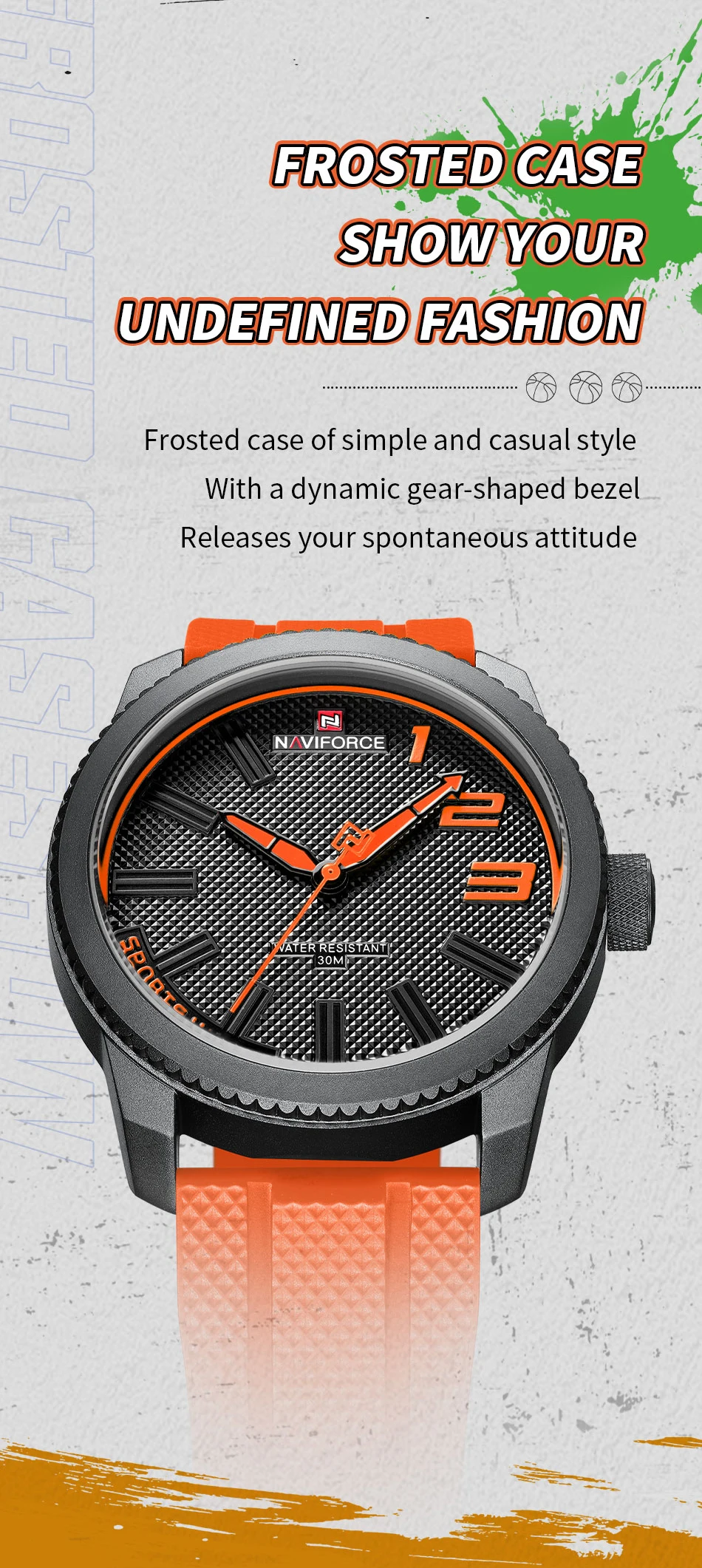 NAVIFORCE Top Luxury Brand Quartz Watch Men Silicone Strap Military Watches 30ATM Waterproof Wristwatch Relogio Masculino