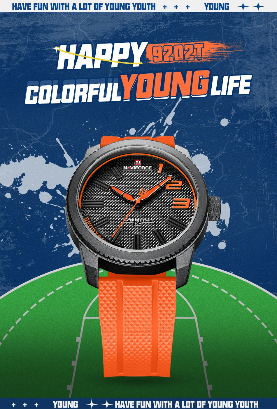 NAVIFORCE Top Luxury Brand Quartz Watch Men Silicone Strap Military Watches 30ATM Waterproof Wristwatch Relogio Masculino