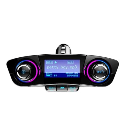 מתאם Bluetooth 5.0 - לרכב עם מטען USB ונגן MP3