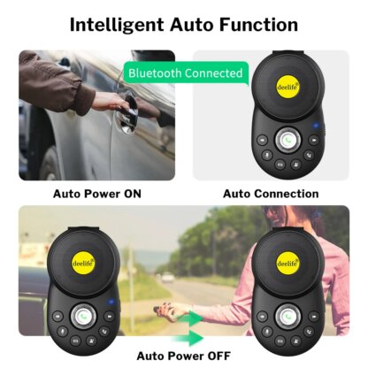 ⁦ערכת דיבורית Bluetooth לרכב Deelife⁩ – תמונה ⁦5⁩