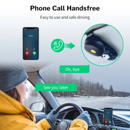 ⁦ערכת דיבורית Bluetooth לרכב Deelife⁩ – תמונה ⁦3⁩