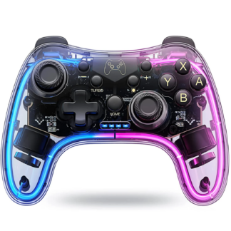 בקר משחקים עם תאורת RGB