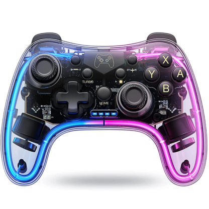 בקר משחקים עם תאורת RGB