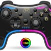 בקר משחקים עם תאורת RGB