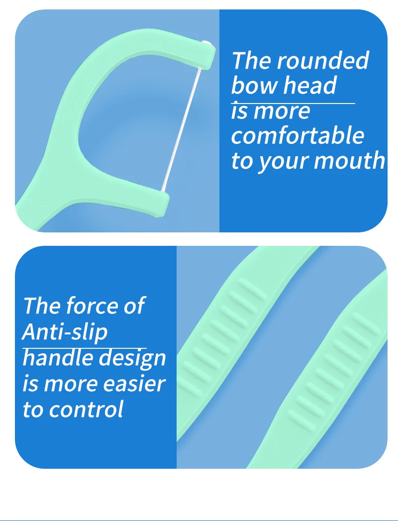 Mint Flavor Dental Floss Safe High-Grade Toothpick Stick Picks Plastic Toothpicks Ultrathin Peppermint Flavor Teeth Floss