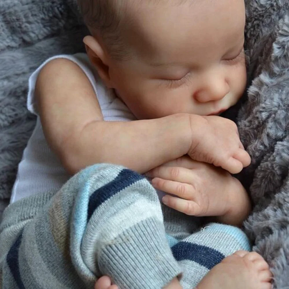 Levi Reborn Baby Realistic Vinyl Body Alive LoL Bebe Newborn Finished Hair-painted Doll Children Girls Gift Dolls