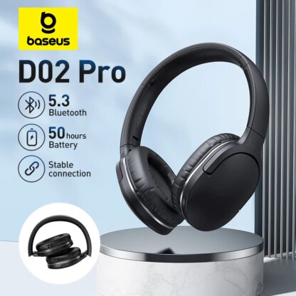 ⁦אוזניות Bluetooth אלחוטיות מתקפלות של Baseus D02 Pro⁩ – תמונה ⁦2⁩