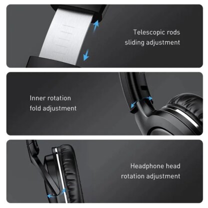 ⁦אוזניות Bluetooth אלחוטיות מתקפלות של Baseus D02 Pro⁩ – תמונה ⁦5⁩