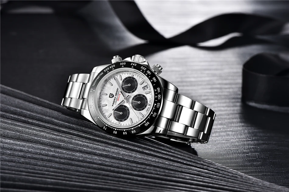 40mm New V2 PAGANI DESIGN Men's Quartz Watches Sapphire Retro Chronograph Stainless Steel Waterproof Watch Men Relogio Masculino
