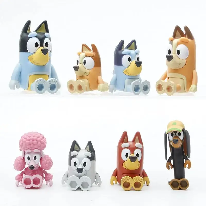 8Pcs/Set Bluey Toy Anime Figurines Toy Figures Movable Joints Action Figure Model Dolls Children Birthday Decoration Toy Gift 8Pcs/Set Bluey Toy Anime Figurines Toy Figures Movable Joints Action Figure Model Dolls Children Birthday Decoration Toy Gift