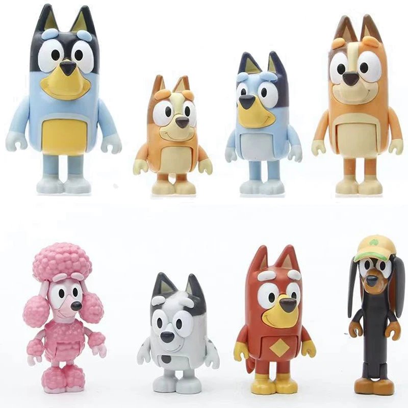 8Pcs/Set Bluey Toy Anime Figurines Toy Figures Movable Joints Action Figure Model Dolls Children Birthday Decoration Toy Gift 8Pcs/Set Bluey Toy Anime Figurines Toy Figures Movable Joints Action Figure Model Dolls Children Birthday Decoration Toy Gift