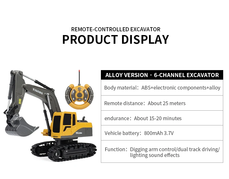 ZWN 2.4G Remote Control Excavator Dump Truck RC Model Car Toy Professional Alloy Plastic Simulation Construction Vehicle for Kid ZWN 2.4G Remote Control Excavator Dump Truck RC Model Car Toy Professional Alloy Plastic Simulation Construction Vehicle for Kid