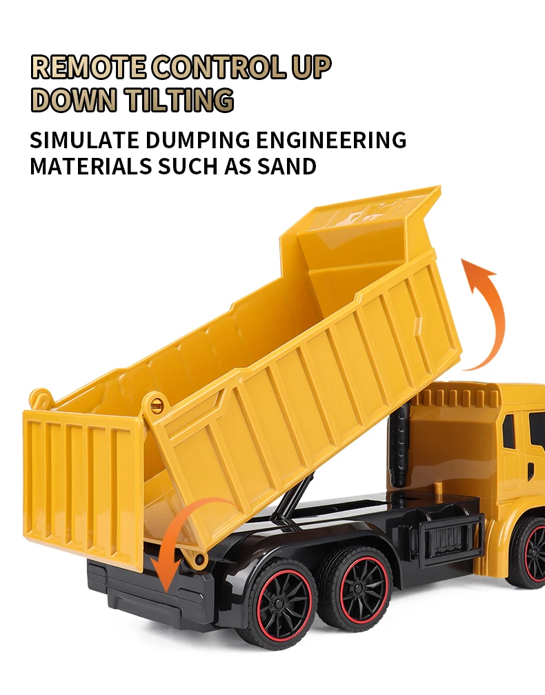 ZWN 2.4G Remote Control Excavator Dump Truck RC Model Car Toy Professional Alloy Plastic Simulation Construction Vehicle for Kid ZWN 2.4G Remote Control Excavator Dump Truck RC Model Car Toy Professional Alloy Plastic Simulation Construction Vehicle for Kid