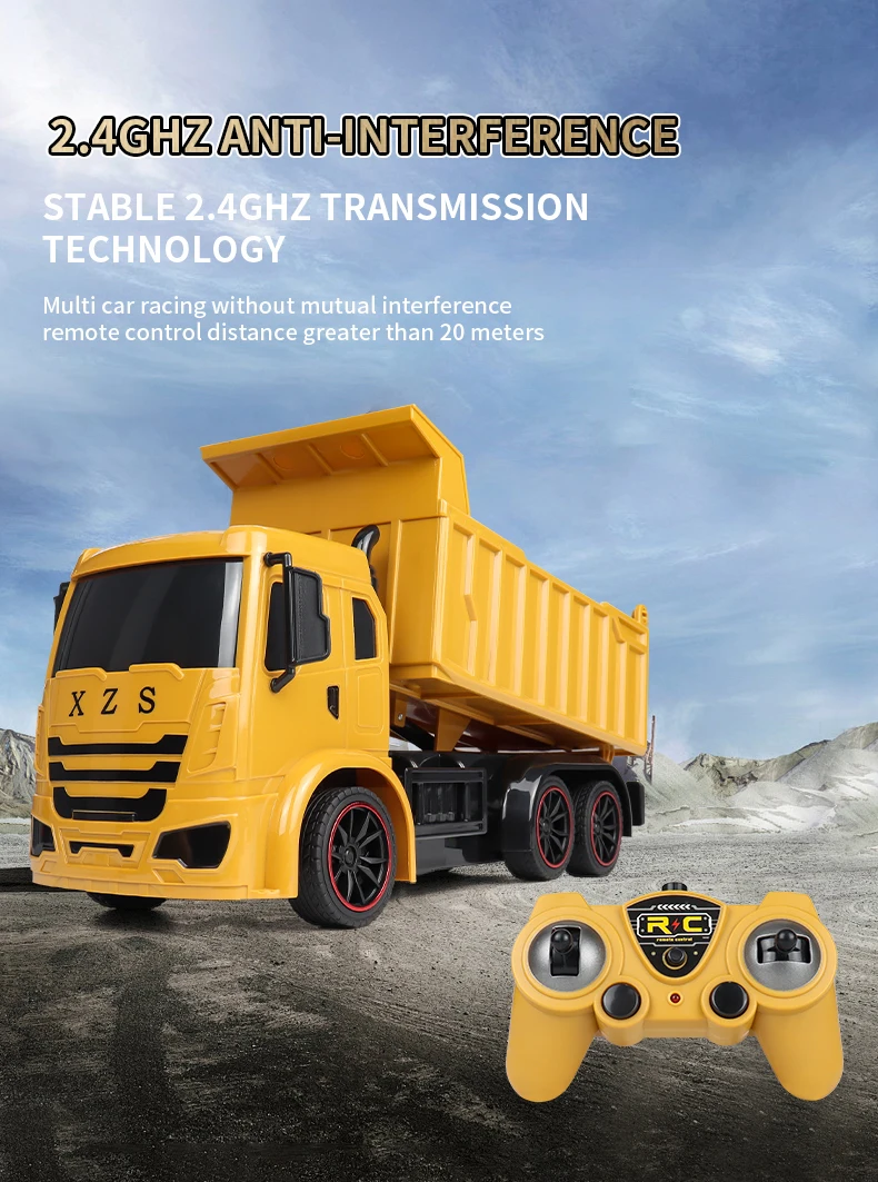 ZWN 2.4G Remote Control Excavator Dump Truck RC Model Car Toy Professional Alloy Plastic Simulation Construction Vehicle for Kid ZWN 2.4G Remote Control Excavator Dump Truck RC Model Car Toy Professional Alloy Plastic Simulation Construction Vehicle for Kid