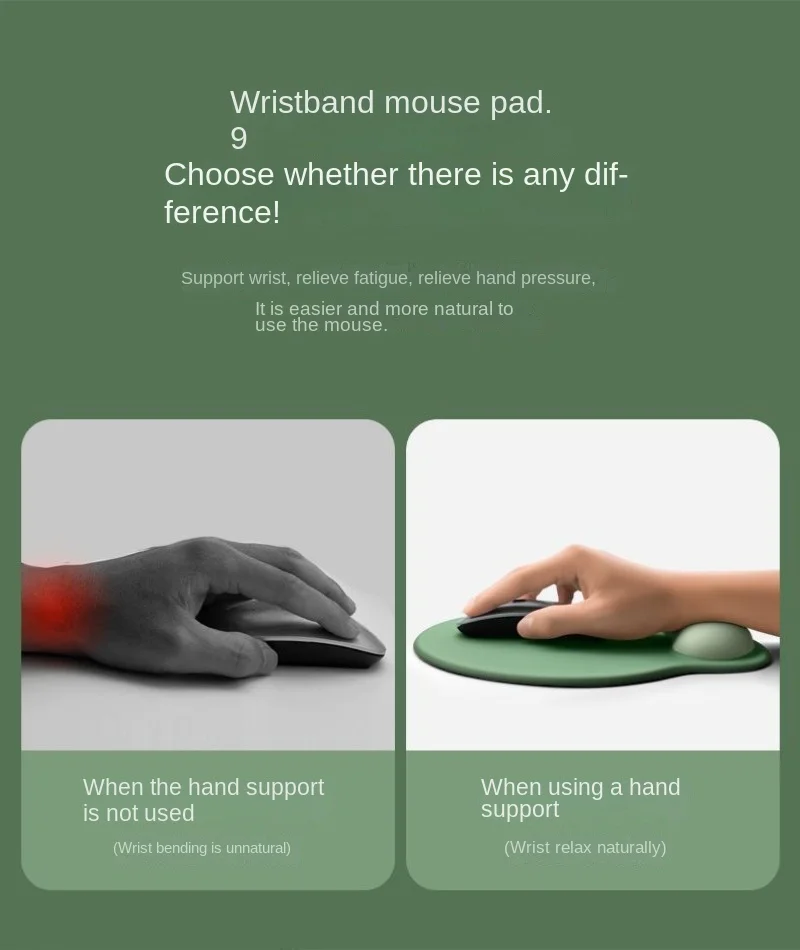 Gradient Mouse Pad Comfortable Wrist Support Non Slip Mice Mat Soft Mousepad Wrist Support Computer Silicone mouse pad