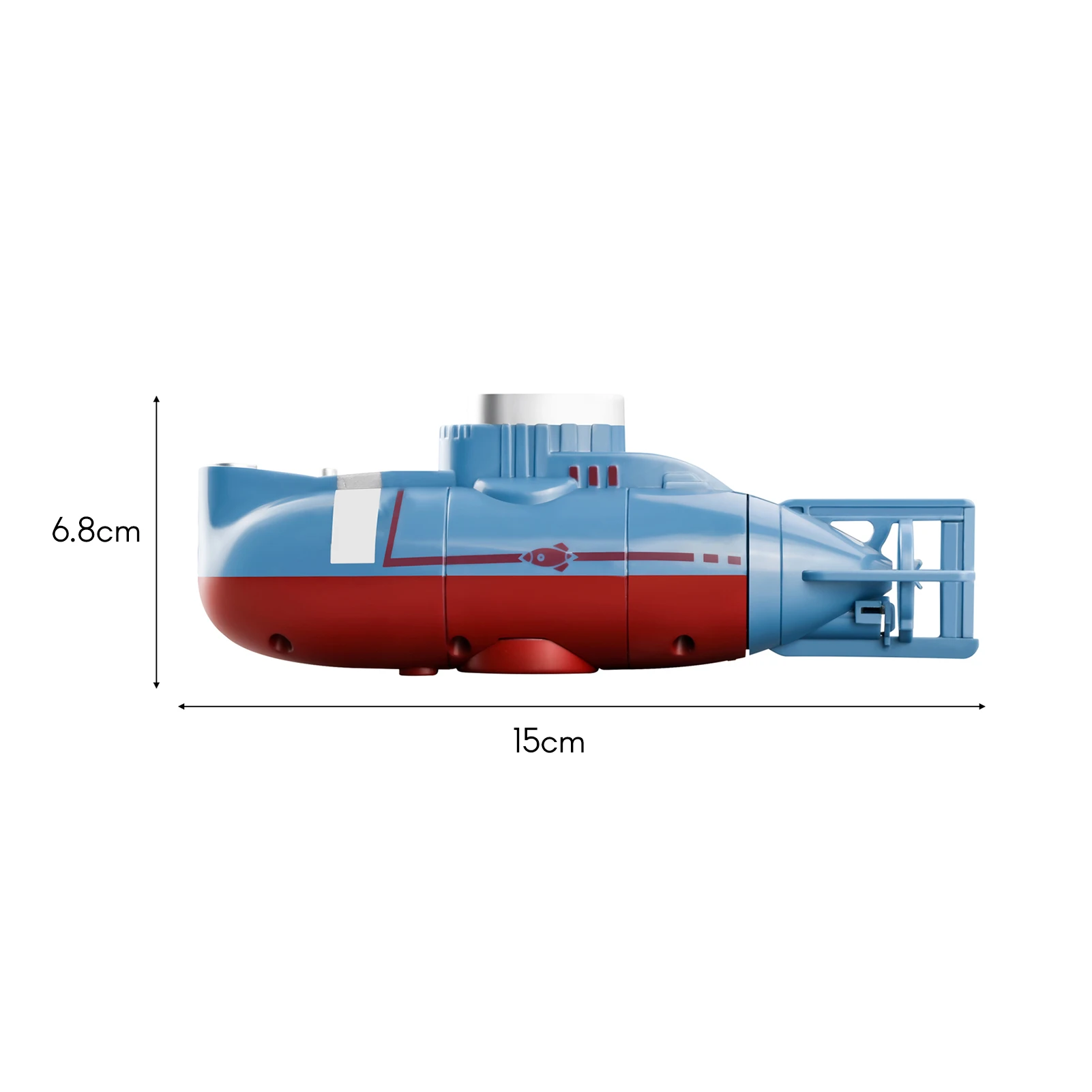 Mini RC Submarine 0.1m/s Speed Remote Control Boat Waterproof Diving Toy Simulation Model for Kids Christmas Gift New Year Gift