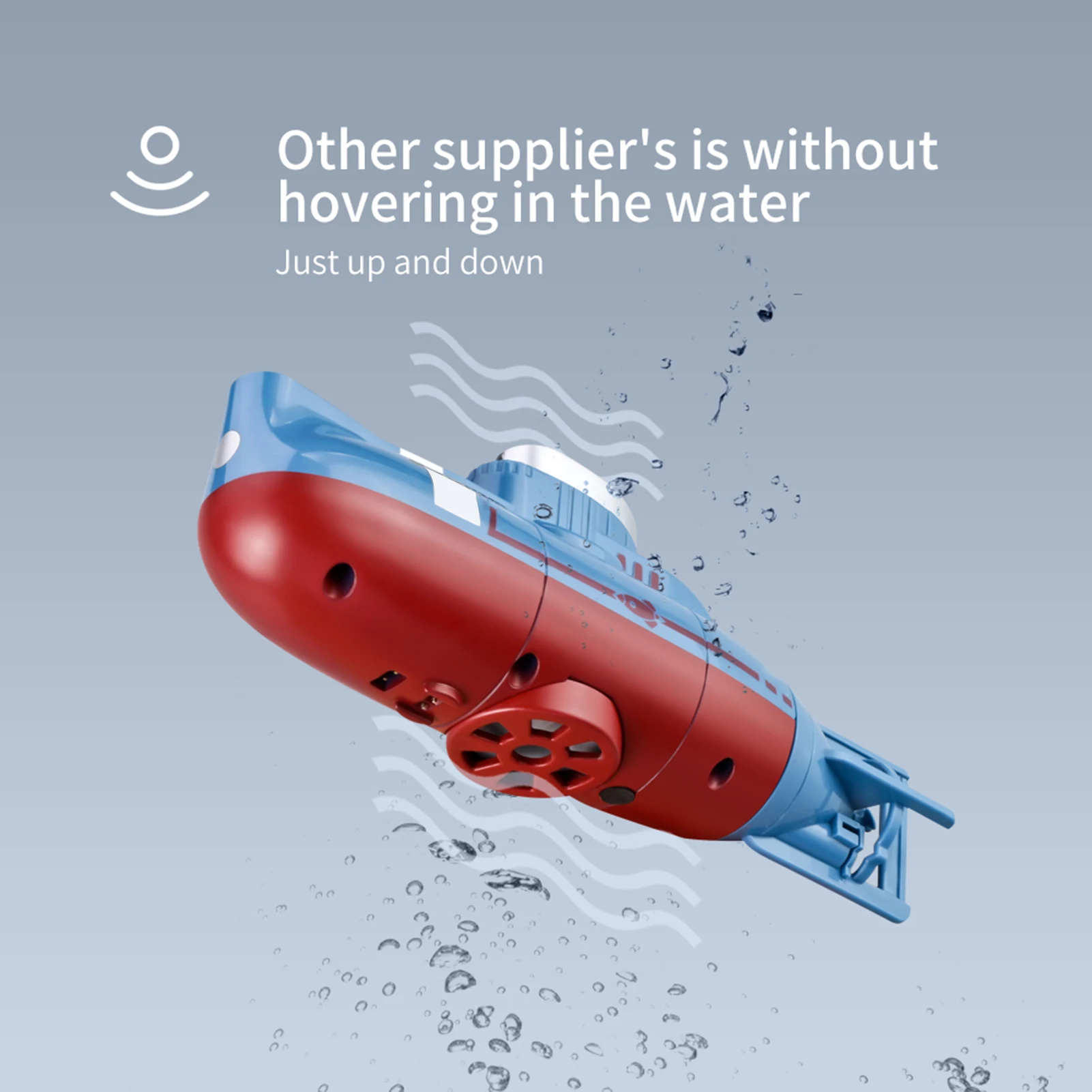 Mini RC Submarine 0.1m/s Speed Remote Control Boat Waterproof Diving Toy Simulation Model for Kids Christmas Gift New Year Gift