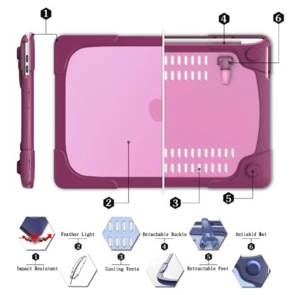 ⁦סטנד המשלב קייס מושלם ל-MacBook⁩ – תמונה ⁦4⁩