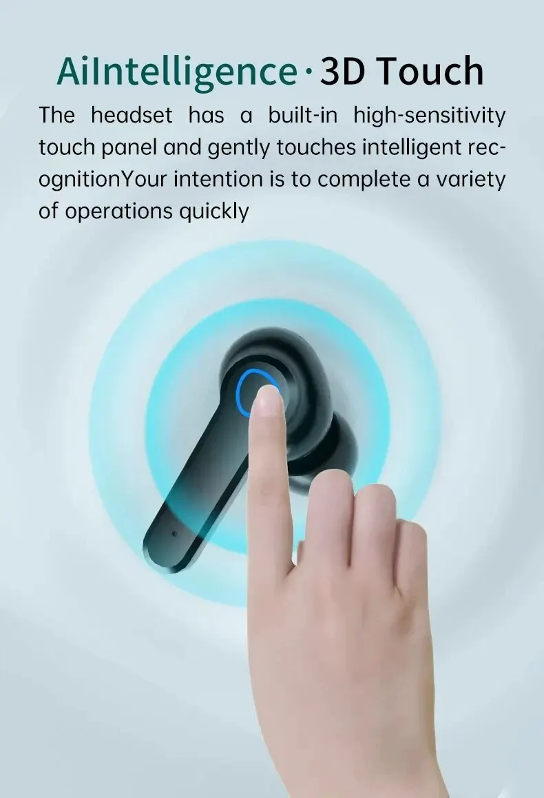 M19 Bluetooth Headset Wireless Tws Gaming Support Noise-cancelling Touch In-ear Mini Emergency Power Bank Headset