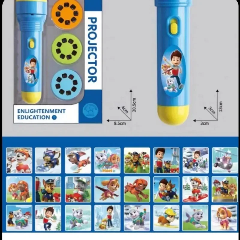 PAW Patrol Cute Cartoon Creativity Toy Children Torch Lamp Flashlight Projector Toy Anime Flashlight Projector Torch Lamp Toys