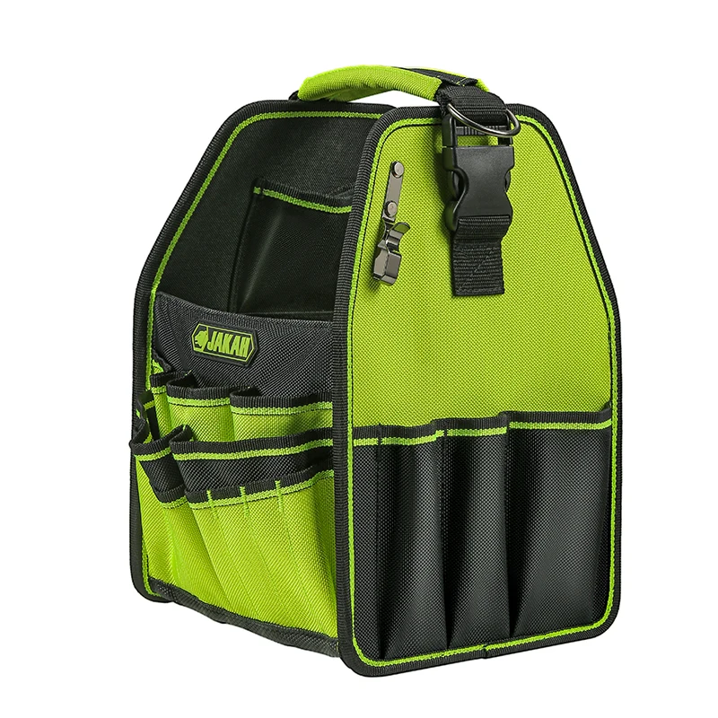 Jakah Open Tool Bag Tool Tote with Adjustable Straps and Waterproof Base Tool Storage Bags for Men HL062