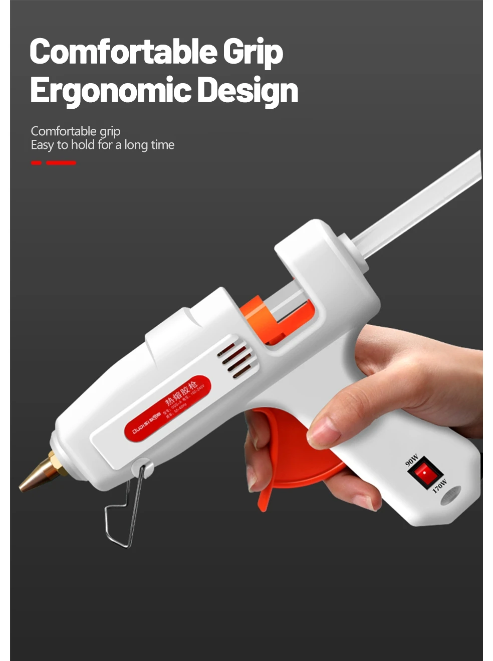100W Hot Melt Glue Gun DIY Mini Household Industrial Guns Heat Temperature Electric Repair Tool Use 11mm Glue Sticks
