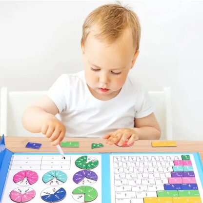 ⁦חילוקי – לוח מגנטי ללימוד שברים: מהפכה בהוראת מתמטיקה לילדים⁩ – תמונה ⁦2⁩
