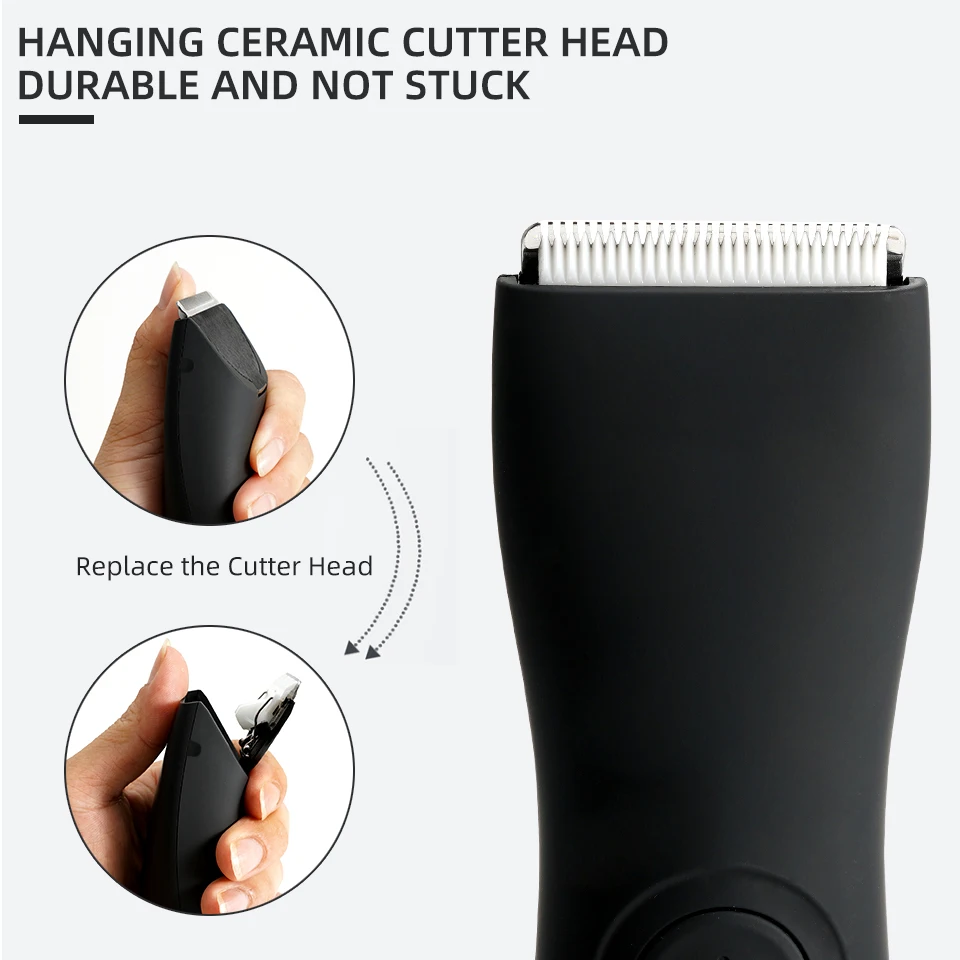 Mens Body Hair Trimmer for Men Balls Women Lady Shaver Hair Removal Bikini Trimmer Groin & Body Shaver Groomer Arm Beard Razor