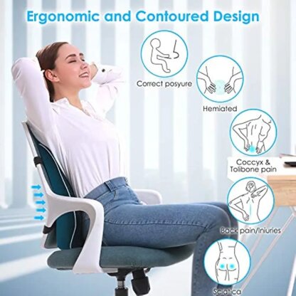 ⁦כרית מושב Memory Foam מחומר ויסקו אלסטי: הפתרון המהפכני לישיבה נוחה ובריאה⁩ – תמונה ⁦5⁩