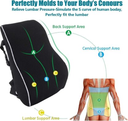 ⁦כרית מושב Memory Foam מחומר ויסקו אלסטי: הפתרון המהפכני לישיבה נוחה ובריאה⁩ – תמונה ⁦6⁩