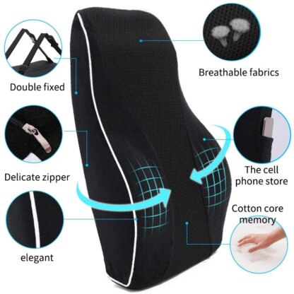⁦כרית מושב Memory Foam מחומר ויסקו אלסטי: הפתרון המהפכני לישיבה נוחה ובריאה⁩ – תמונה ⁦2⁩