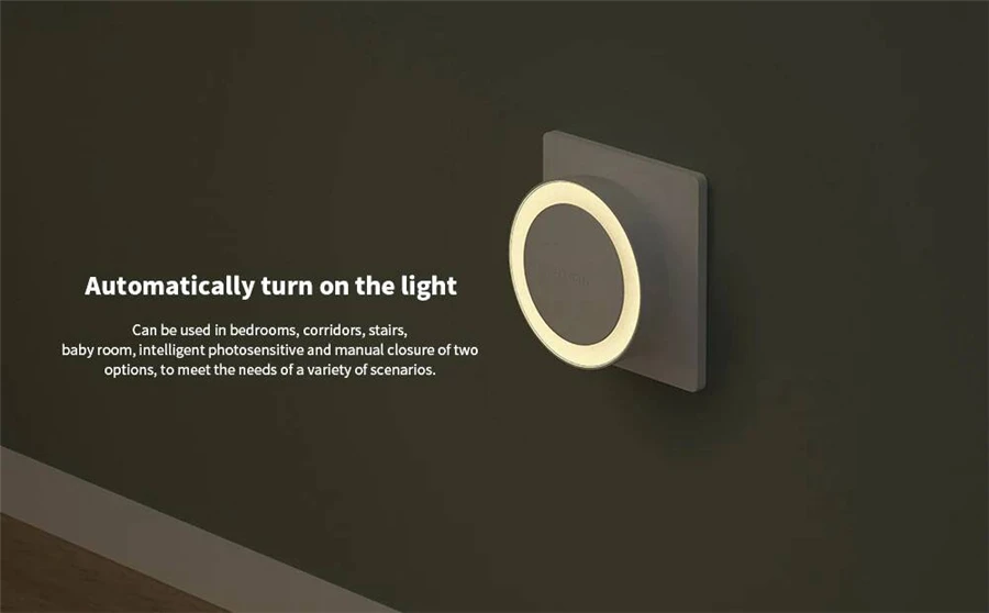 Yeelight Smart Night Light Intelligent Recognition Energy Saving Lighting Low Power Consumption Light Sensor EU plug