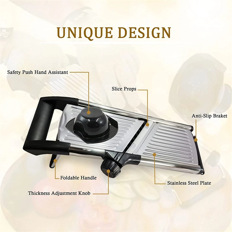 Mandoline Slicer Stainless Steel Vegetable Slicer Chopper Cutter for Potato Tomato Onion Carrot JT213