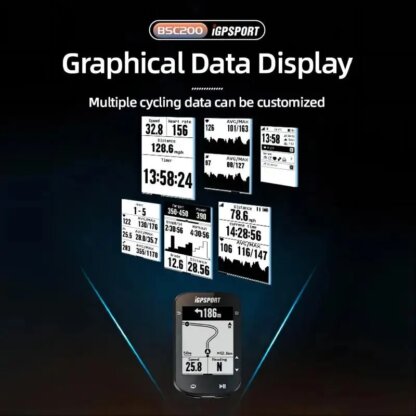 ⁦מחשב אופניים GPS אלחוטי Igpsport bsc200⁩ – תמונה ⁦4⁩