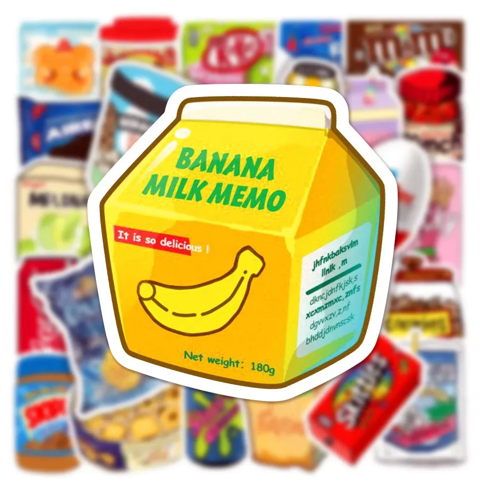 50Pcs Food Drink Snacks Stickers Packaging Phone Bike Wall Motorcycle Laptop Cute Cartoon Waterproof Sticker for Kids Toys 50Pcs Food Drink Snacks Stickers Packaging Phone Bike Wall Motorcycle Laptop Cute Cartoon Waterproof Sticker for Kids Toys