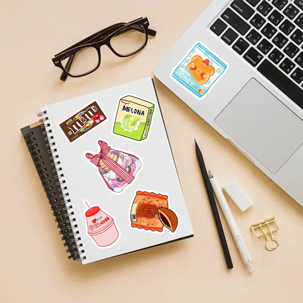 50Pcs Food Drink Snacks Stickers Packaging Phone Bike Wall Motorcycle Laptop Cute Cartoon Waterproof Sticker for Kids Toys 50Pcs Food Drink Snacks Stickers Packaging Phone Bike Wall Motorcycle Laptop Cute Cartoon Waterproof Sticker for Kids Toys