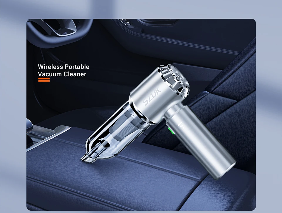 SZUK Car Vacuum Cleaner 180000PA Wireless Portable Cleaning Machine for Keyboard Powerful Mini Handheld Cleaner for Car and Home