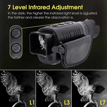 ⁦מכשיר ראיית לילה חד עינית 1080p עם מצלמת אינפרא אדום⁩ – תמונה ⁦4⁩